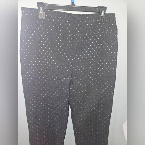 Zac & Rachel Womans Black/Gold Pants Size 14 - Picture 2 of 11